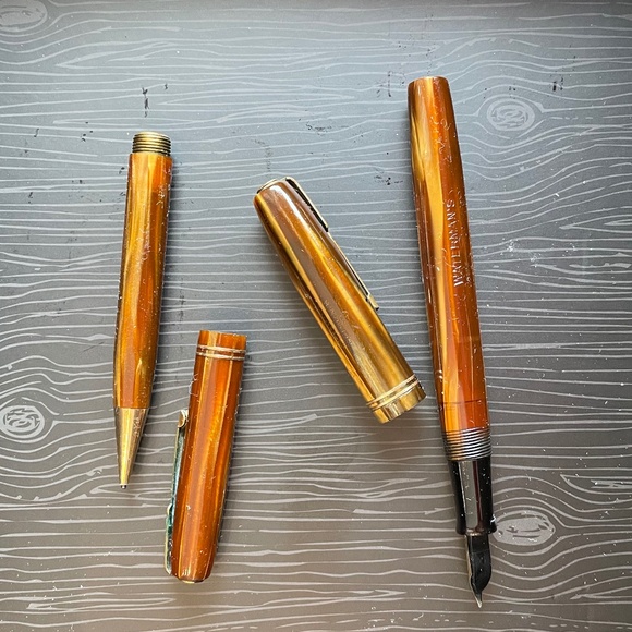 Watermans Fountain and Pencil Pen  Military  Set - RARE FIND - Picture 3 of 13